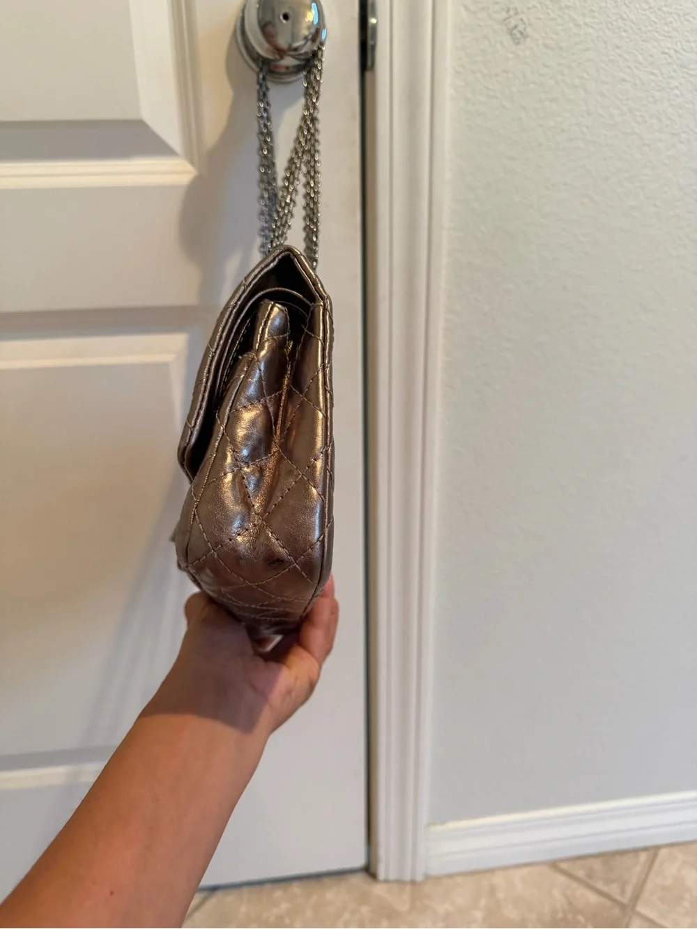 CHANEL metallic reissue 2.55 bag